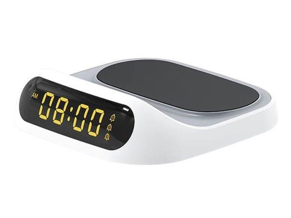شارژر بی سیم 15 وات و ساعت رومیزی رسی Recci RCW-22 clock wireless fast charging 15W